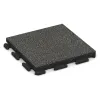 Terrace tile Classic von WARCO im Farbdesign Dark Grey Granite mit den Abmessungen 500 x 500 x 50 mm. Produktfoto von Artikel 1427 in der Aufsicht von schräg vorne.