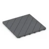 Herringbone – Deck Tile von WARCO im Farbdesign Silver Grey mit den Abmessungen 38,5 x 38,5 x 2 cm. Produktfoto von Artikel 6326 in der Aufsicht von schräg vorne.