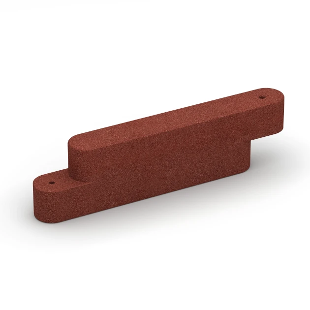 Rubber edge restraint von WARCO im Farbdesign Brick red mit den Abmessungen 100 x 15 x 30 cm. Produktfoto von Artikel 6640 in der Aufsicht von schräg vorne.