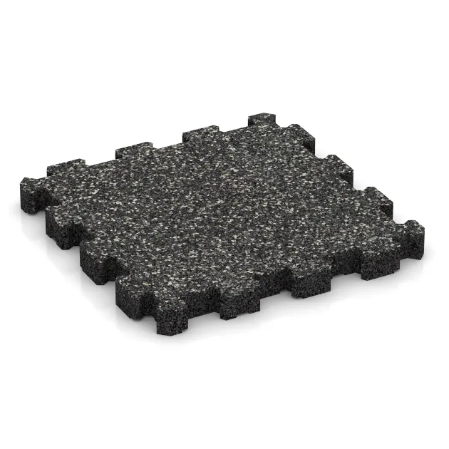 Pool Decking Tile Seamless von WARCO im Farbdesign Dark Grey Granite mit den Abmessungen 306 x 306 x 30 mm. Produktfoto von Artikel 6104 in der Aufsicht von schräg vorne.