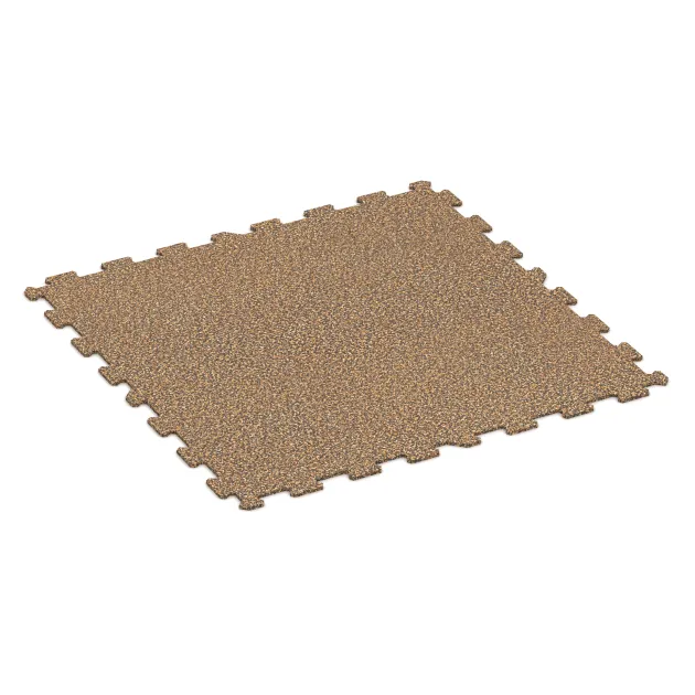 Fitness Floor Compact von WARCO im Farbdesign Rattan Lounge mit den Abmessungen 970 x 970 x 8 mm. Produktfoto von Artikel 1032 in der Aufsicht von schräg vorne.