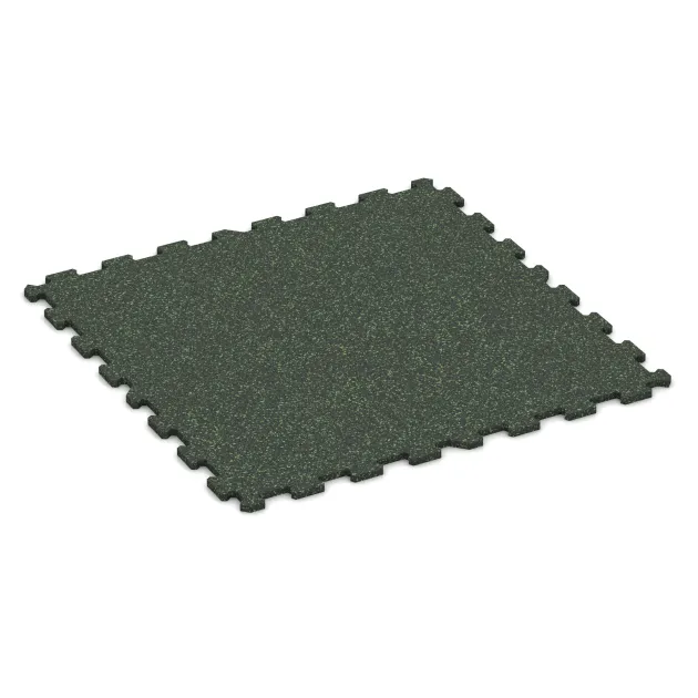 Fitness Floor Compact von WARCO im Farbdesign English Lawn mit den Abmessungen 970 x 970 x 16 mm. Produktfoto von Artikel 1099 in der Aufsicht von schräg vorne.