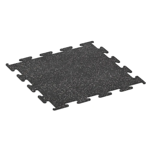 Fitness Performance Elite Training Floor von WARCO im Farbdesign Light Grey Speckled mit den Abmessungen 100 x 100 x 1 cm | 1,00 m². Produktfoto von Artikel 3776 in der Aufsicht von schräg vorne.