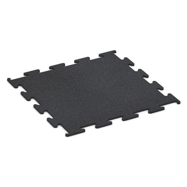 Fitness Performance Elite Rubber Gym Flooring von WARCO im Farbdesign Lightly speckled red mit den Abmessungen 100 x 100 x 1,5 cm | 1,00 m². Produktfoto von Artikel 3757 in der Aufsicht von schräg vorne.