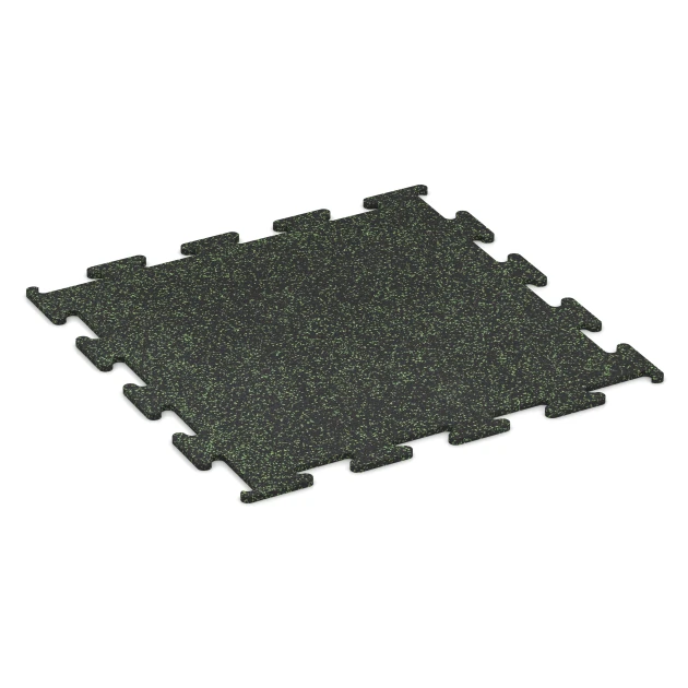 Fitness Performance Elite Training Floor von WARCO im Farbdesign Light Green Speckled mit den Abmessungen 100 x 100 x 1,5 cm | 1,00 m². Produktfoto von Artikel 3759 in der Aufsicht von schräg vorne.