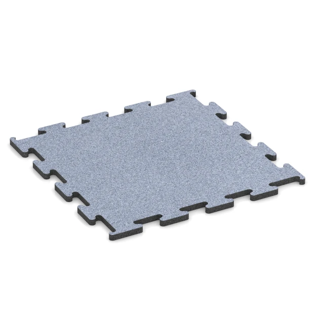 Fitness Performance Elite Training Floor von WARCO im Farbdesign Mist Grey mit den Abmessungen 50 x 50 x 1,5 cm | 0,25 m². Produktfoto von Artikel 6154 in der Aufsicht von schräg vorne.