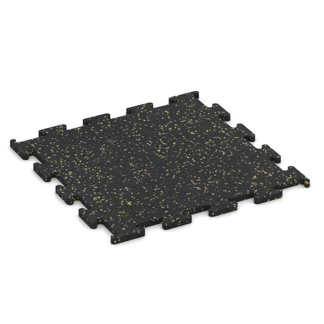 Fitness Performance Elite Training Floor von WARCO im Farbdesign Light Yellow Speckled mit den Abmessungen 50 x 50 x 1,5 cm | 0,25 m². Produktfoto von Artikel 3768 in der Aufsicht von schräg vorne.