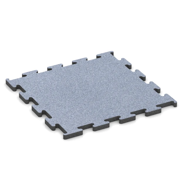 Fitness Performance Elite Rubber Gym Flooring von WARCO im Farbdesign Mist grey mit den Abmessungen 50 x 50 x 2 cm | 0,25 m². Produktfoto von Artikel 6156 in der Aufsicht von schräg vorne.
