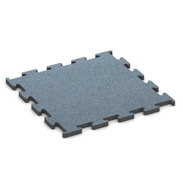 Fitness Performance Elite Rubber Gym Flooring von WARCO im Farbdesign Aged silver mit den Abmessungen 50 x 50 x 2 cm | 0,25 m². Produktfoto von Artikel 6168 in der Aufsicht von schräg vorne.