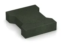 Rubber interlocking paver