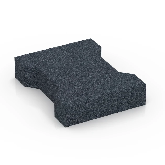 Equestrian Rubber Pavers von WARCO im Farbdesign Slate grey mit den Abmessungen 20 x 16,5 x 4,3 cm | 0,0278 m². Produktfoto von Artikel 6378 in der Aufsicht von schräg vorne.