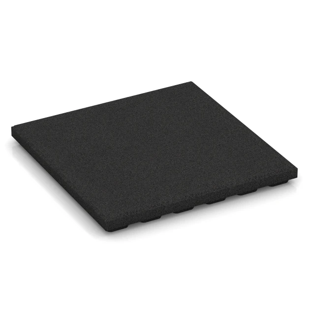 Playground safety tile – CFH 125 cm von WARCO im Farbdesign Anthracite mit den Abmessungen 50 x 50 x 4 cm. Produktfoto von Artikel 6131 in der Aufsicht von schräg vorne.
