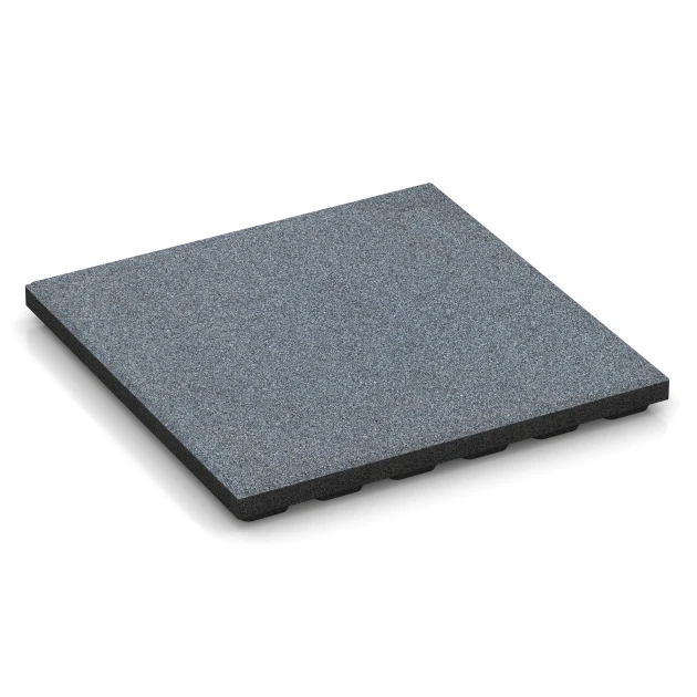 Playground safety tile – CFH 125 cm von WARCO im Farbdesign Graphite grey mit den Abmessungen 50 x 50 x 4 cm. Produktfoto von Artikel 6134 in der Aufsicht von schräg vorne.