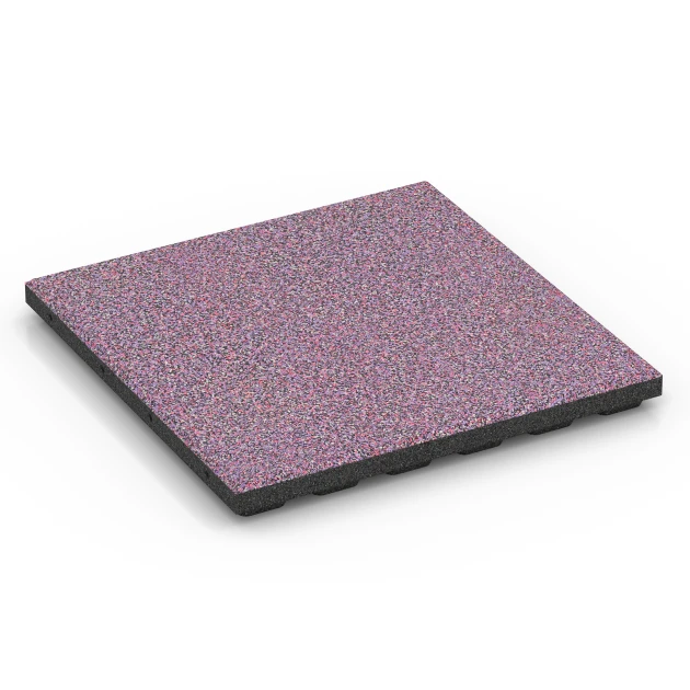 Playground safety tile – CFH 120 cm von WARCO im Farbdesign Lavender mit den Abmessungen 50 x 50 x 4 cm. Produktfoto von Artikel 6427 in der Aufsicht von schräg vorne.