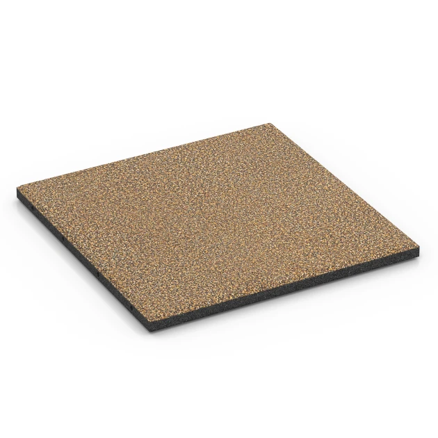 Playground safety tile – CFH 90 cm von WARCO im Farbdesign Rattan mit den Abmessungen 50 x 50 x 3 cm. Produktfoto von Artikel 6421 in der Aufsicht von schräg vorne.
