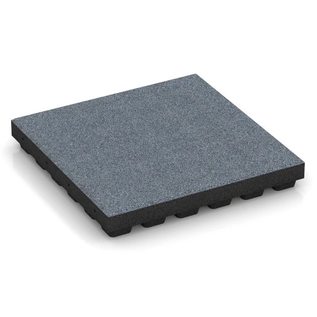 Playground safety tile – CFH 205 cm von WARCO im Farbdesign Graphite grey mit den Abmessungen 50 x 50 x 7 cm. Produktfoto von Artikel 6142 in der Aufsicht von schräg vorne.
