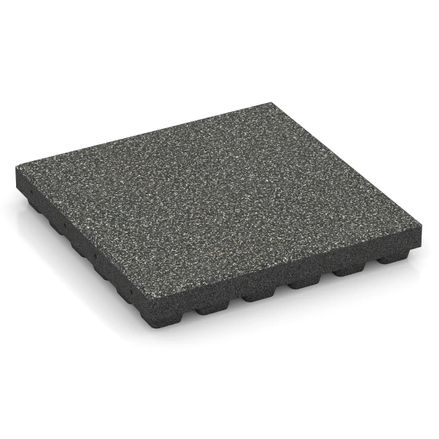 Playground safety tile – CFH 210 cm von WARCO im Farbdesign Dark Grey Granite mit den Abmessungen 50 x 50 x 7 cm. Produktfoto von Artikel 6440 in der Aufsicht von schräg vorne.