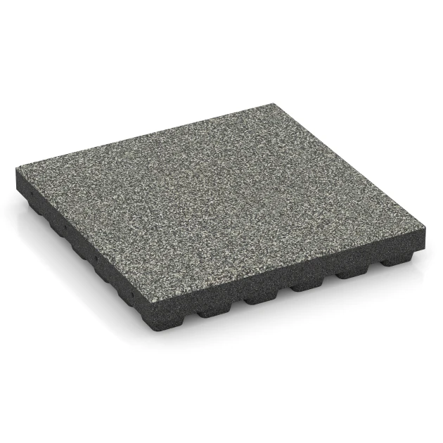 Playground safety tile – CFH 210 cm von WARCO im Farbdesign Grey Granite mit den Abmessungen 50 x 50 x 7 cm. Produktfoto von Artikel 6441 in der Aufsicht von schräg vorne.