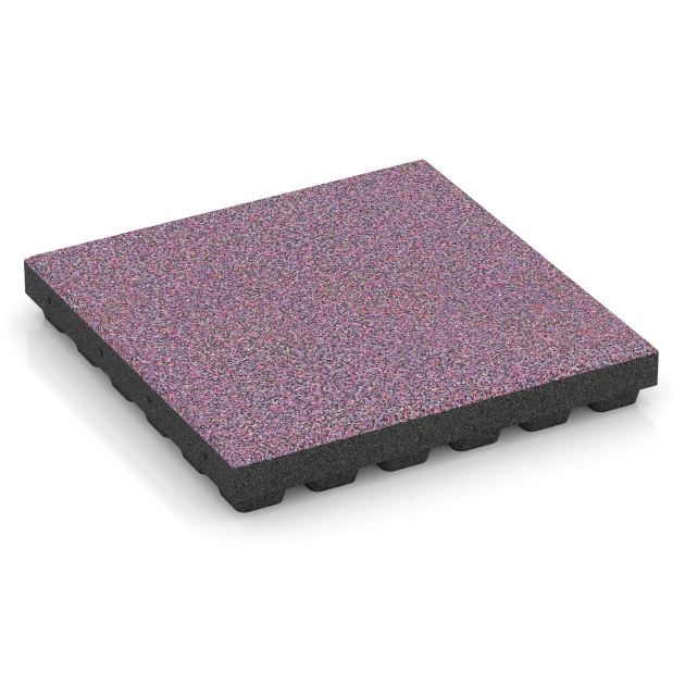 Playground safety tile – CFH 210 cm von WARCO im Farbdesign Lavender mit den Abmessungen 50 x 50 x 7 cm. Produktfoto von Artikel 6445 in der Aufsicht von schräg vorne.