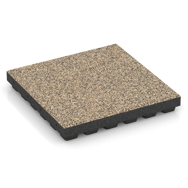 Playground safety tile – CFH 210 cm von WARCO im Farbdesign Travertine mit den Abmessungen 50 x 50 x 7 cm. Produktfoto von Artikel 6446 in der Aufsicht von schräg vorne.
