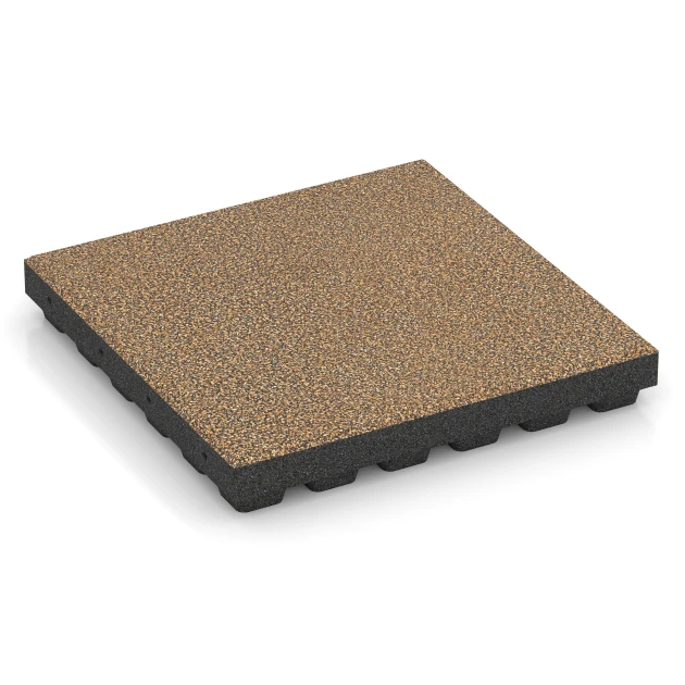 Playground safety tile – CFH 210 cm von WARCO im Farbdesign Rattan mit den Abmessungen 50 x 50 x 7 cm. Produktfoto von Artikel 6448 in der Aufsicht von schräg vorne.