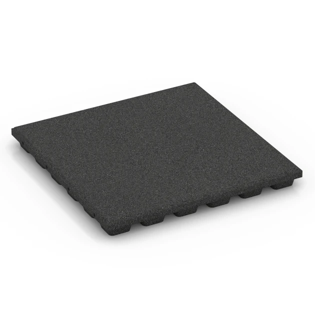Playground safety tile – CFH 170 cm von WARCO im Farbdesign Anthracite mit den Abmessungen 50 x 50 x 4,8 cm. Produktfoto von Artikel 6135 in der Aufsicht von schräg vorne.
