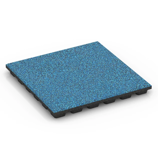 Playground safety tile – CFH 160 cm von WARCO im Farbdesign Atlantic mit den Abmessungen 50 x 50 x 4,8 cm. Produktfoto von Artikel 6438 in der Aufsicht von schräg vorne.