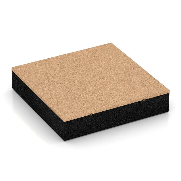 Playground Safety Tiles von WARCO im Farbdesign Sand beige mit den Abmessungen 50 x 50 x 11 cm. Produktfoto von Artikel 6231 in der Aufsicht von schräg vorne.
