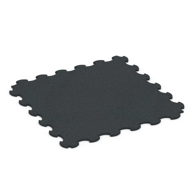Fitness Floor Protection Mat von WARCO im Farbdesign Anthracite mit den Abmessungen 102,5 x 102,5 x 1,5 cm | 1,05 m². Produktfoto von Artikel 6376 in der Aufsicht von schräg vorne.