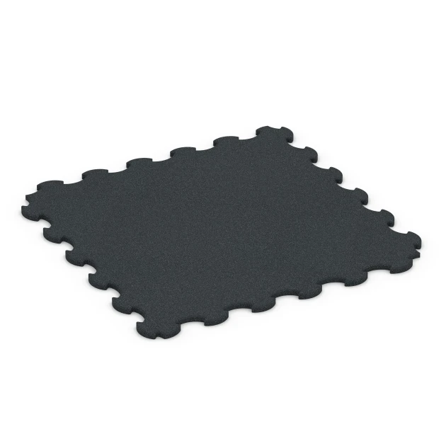 Rubber Gym Mat von WARCO im Farbdesign Anthracite mit den Abmessungen 102,5 x 102,5 x 2 cm | 1,05 m². Produktfoto von Artikel 6377 in der Aufsicht von schräg vorne.