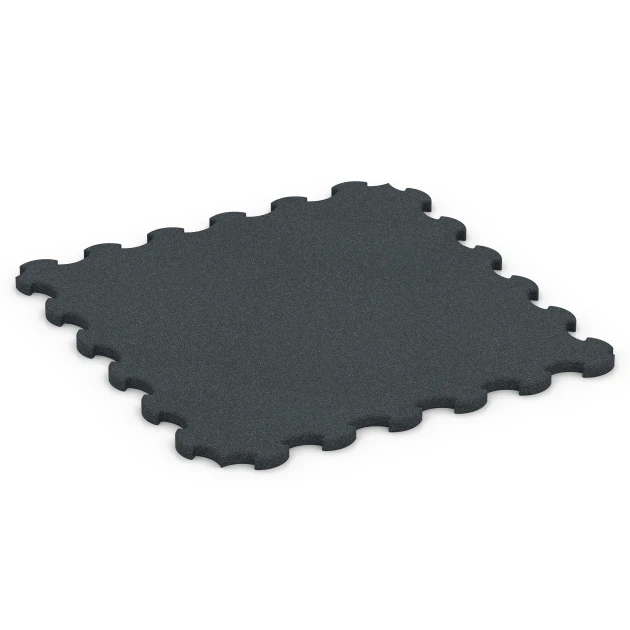 Fitness Floor Protection Mat von WARCO im Farbdesign Anthracite mit den Abmessungen 102,5 x 102,5 x 3 cm | 1,05 m². Produktfoto von Artikel 6322 in der Aufsicht von schräg vorne.