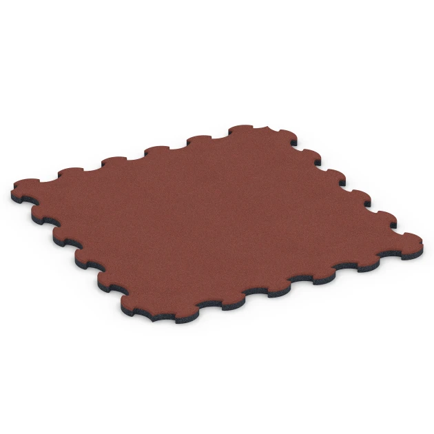 Stallmatte Puzzle von WARCO im Farbdesign Brick red mit den Abmessungen 102,5 x 102,5 x 3 cm | 1,05 m². Produktfoto von Artikel 6392 in der Aufsicht von schräg vorne.