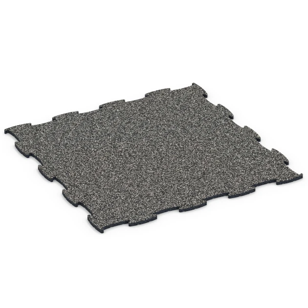 Fitness Active Floor System von WARCO im Farbdesign Dark grey granite mit den Abmessungen 97,1 x 97,1 x 1,8 cm | 0,94 m². Produktfoto von Artikel 6832 in der Aufsicht von schräg vorne.