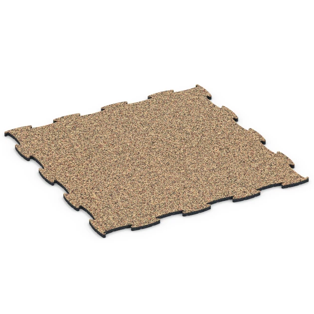 Fitness Active Floor System von WARCO im Farbdesign Terracotta mit den Abmessungen 97,1 x 97,1 × 1,8 cm. Produktfoto von Artikel 6835 in der Aufsicht von schräg vorne.
