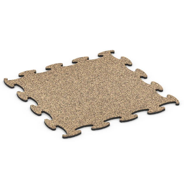 Dog Agility Flooring von WARCO im Farbdesign Rattan mit den Abmessungen 98 x 98 × 1,8 cm. Produktfoto von Artikel 6813 in der Aufsicht von schräg vorne.