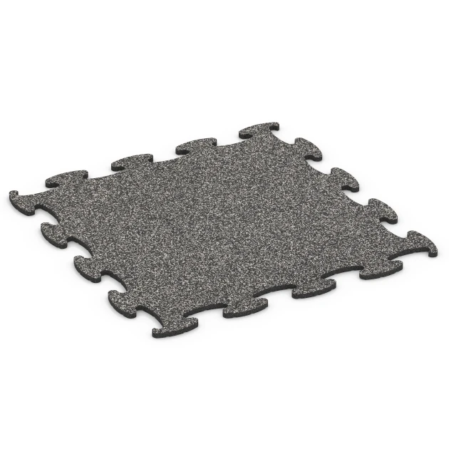 Indoor Dog Sports Flooring von WARCO im Farbdesign Dark Grey Granite mit den Abmessungen 98 x 98 × 1,8 cm. Produktfoto von Artikel 6904 in der Aufsicht von schräg vorne.