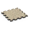 Patio rubber tile von WARCO im Farbdesign Travertine mit den Abmessungen 46 x 46 × 2,8 cm. Produktfoto von Artikel 6946 in der Aufsicht von schräg vorne.