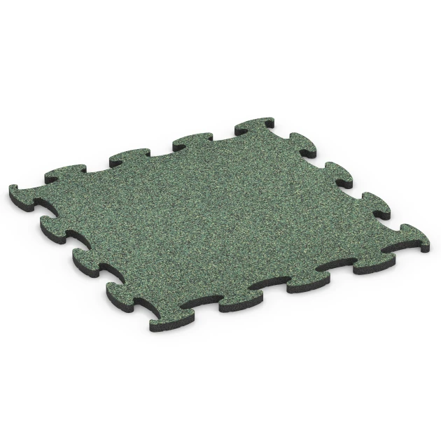 Fitness Max Floor System von WARCO im Farbdesign English Lawn mit den Abmessungen 98 x 98 x 2,8 cm. Produktfoto von Artikel 6888 in der Aufsicht von schräg vorne.
