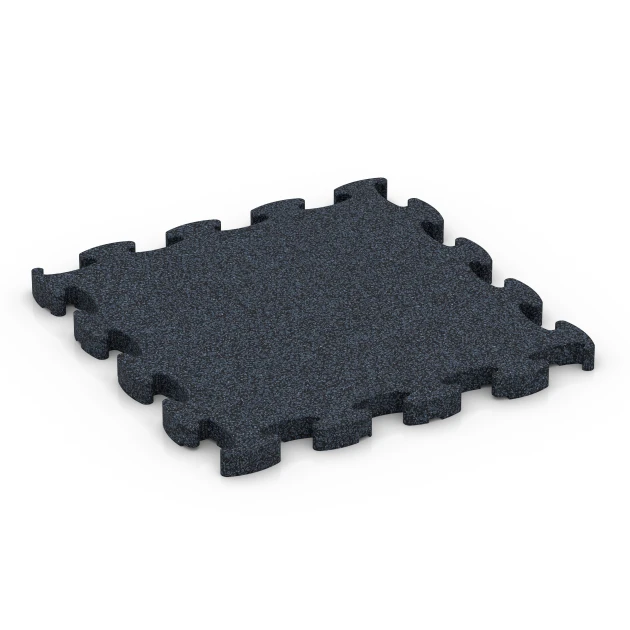Fitness Premium Gym Flooring von WARCO im Farbdesign Anthracite mit den Abmessungen 28,9 x 28,9 x 1,8 cm. Produktfoto von Artikel 6958 in der Aufsicht von schräg vorne.