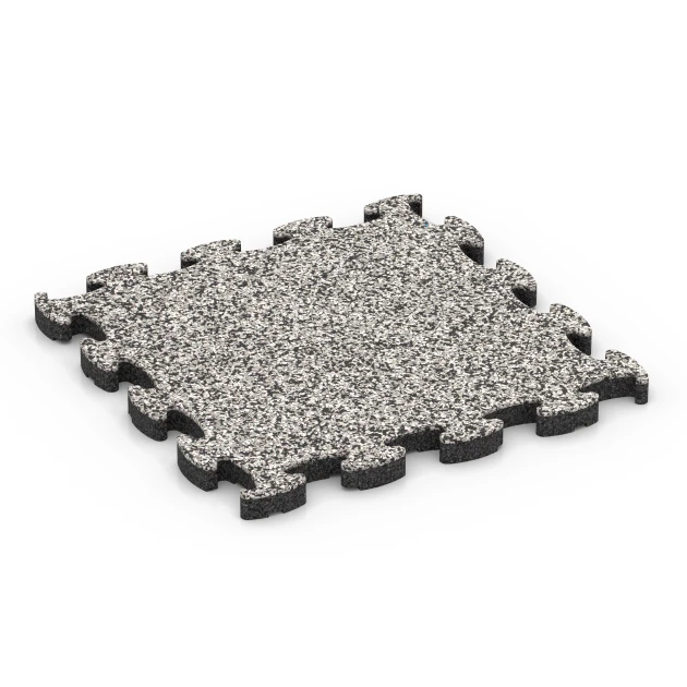 Stone Carpet Click Tile von WARCO im Farbdesign Grey Granite mit den Abmessungen 30 x 30 x 1,8 cm. Produktfoto von Artikel 6815 in der Aufsicht von schräg vorne.