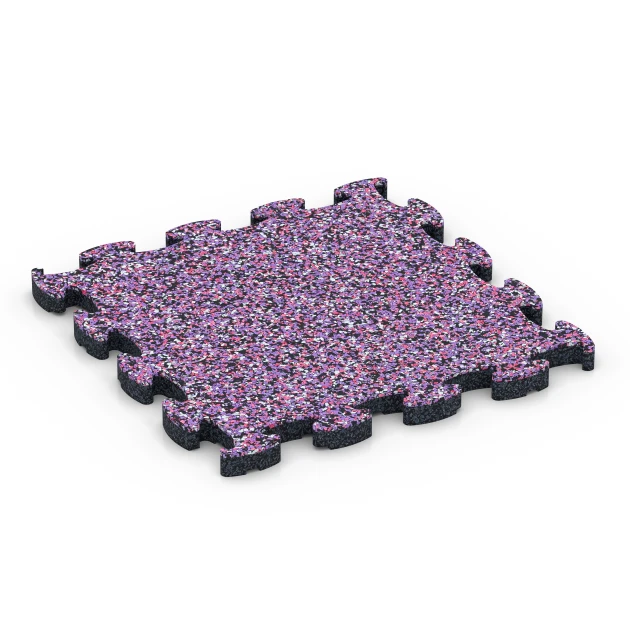 Stone Carpet Click Tile von WARCO im Farbdesign Lavender mit den Abmessungen 28,9 x 28,9 x 1,8 cm. Produktfoto von Artikel 6819 in der Aufsicht von schräg vorne.