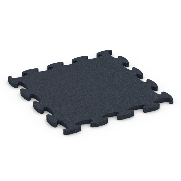 Fitness Premium Performance Flooring von WARCO im Farbdesign Anthracite mit den Abmessungen 45,9 x 45,9 x 1,8. Produktfoto von Artikel 6966 in der Aufsicht von schräg vorne.