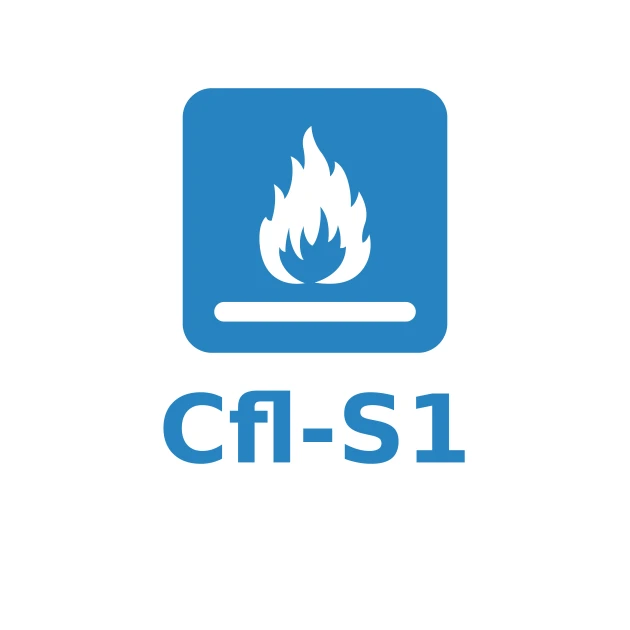 Fire Class Cfl-s1 Surcharge von WARCO im Farbdesign  mit den Abmessungen DZ 1 cm. Produktfoto von Artikel 7015 in der Aufsicht von schräg vorne.