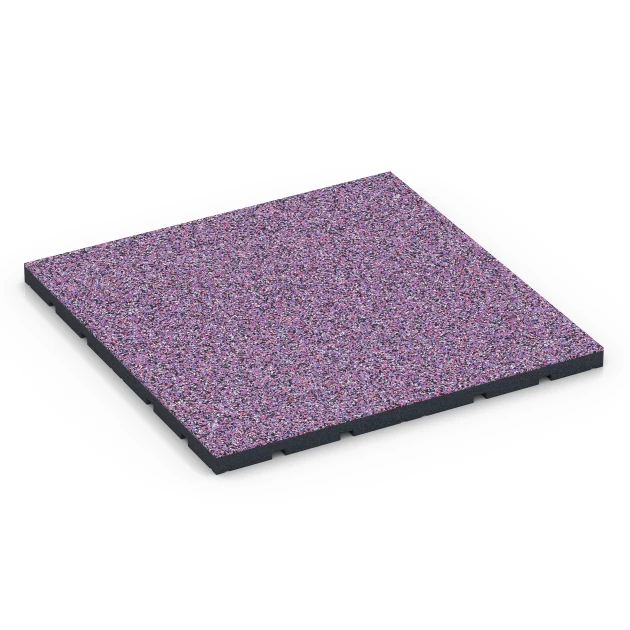 Outdoor Gym Flooring von WARCO im Farbdesign Lavender mit den Abmessungen 60 x 60 x 3 cm | 0,36 m². Produktfoto von Artikel 7137 in der Aufsicht von schräg vorne.