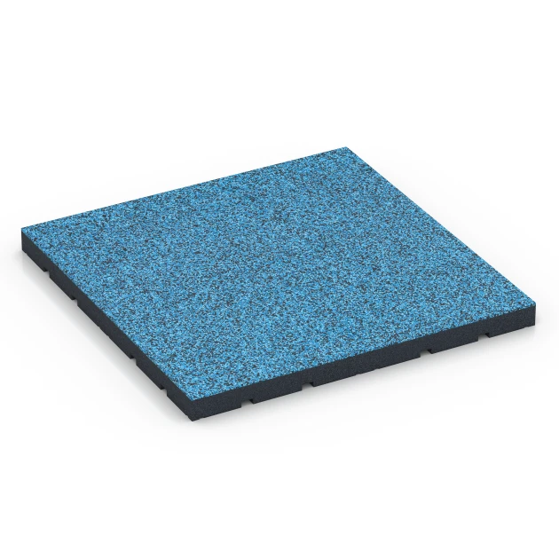 Outdoor Gym Flooring von WARCO im Farbdesign Atlantic mit den Abmessungen 60 x 60 x 4 cm | 0,36 m². Produktfoto von Artikel 7148 in der Aufsicht von schräg vorne.