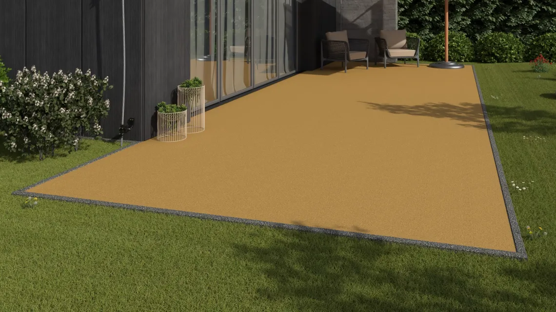 Beispielhafte Verlegung für den Artikel 5998 von WARCO - Rubber click tile, Farbton Lemon Yellow in der Abmessung 306 x 306 x 20 mm.