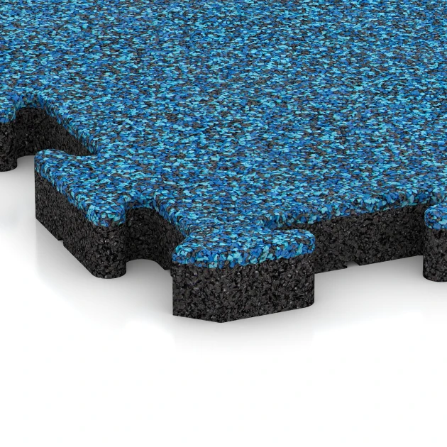 Detailaufnahme der Randausprägung von WARCO-Produkt 4011, Dog floor tile, Format 50 x 50 x 4 cm | 0,25 m², Farbe Atlantic.