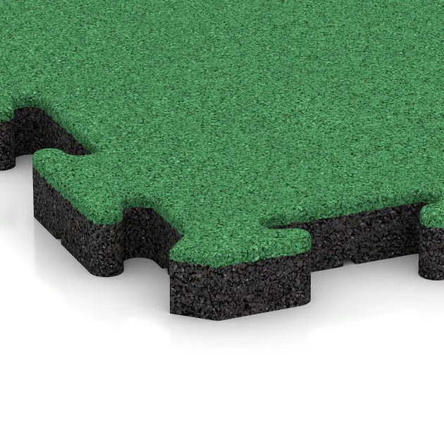 Detailaufnahme der Randausprägung von WARCO-Produkt 5184, Pool Decking Tile, Format 500 x 500 x 40 mm, Farbe May Green.
