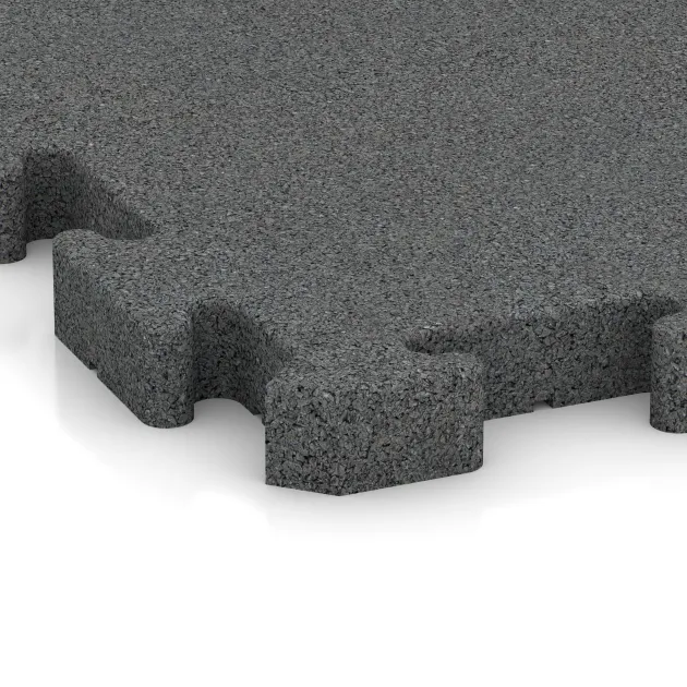 Detailaufnahme der Randausprägung von WARCO-Produkt 2981, Rubber paving, Format 500 x 500 x 40 mm, Farbe Slate grey.