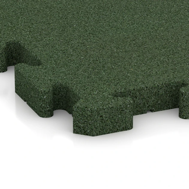 Detailaufnahme der Randausprägung von WARCO-Produkt 4072, Dog floor tile, Format 100 x 100 x 4 cm | 1,00 m², Farbe Grass green.